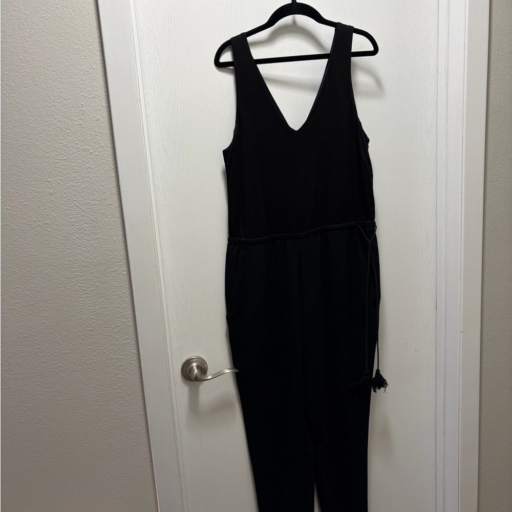LOFT Black Sleeveless Jumpsuit
